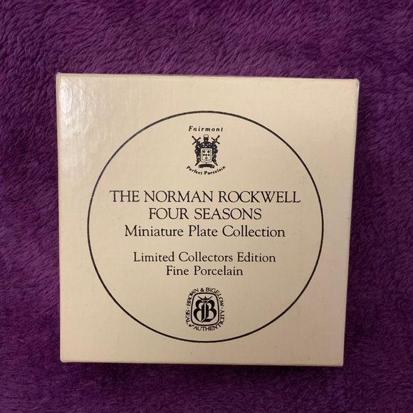 565 Traveling Salesman - Norman Rockwell Four Seasons Miniature Plate Collection - Picture 5 of 5